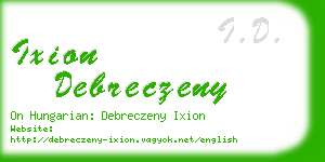 ixion debreczeny business card